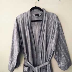 Vintage Christian Dior Monsieur Striped Robe Gown